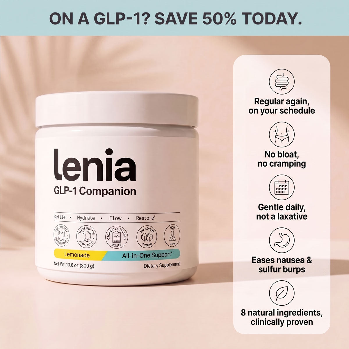 Lenia: GLP-1 Regularity Companion